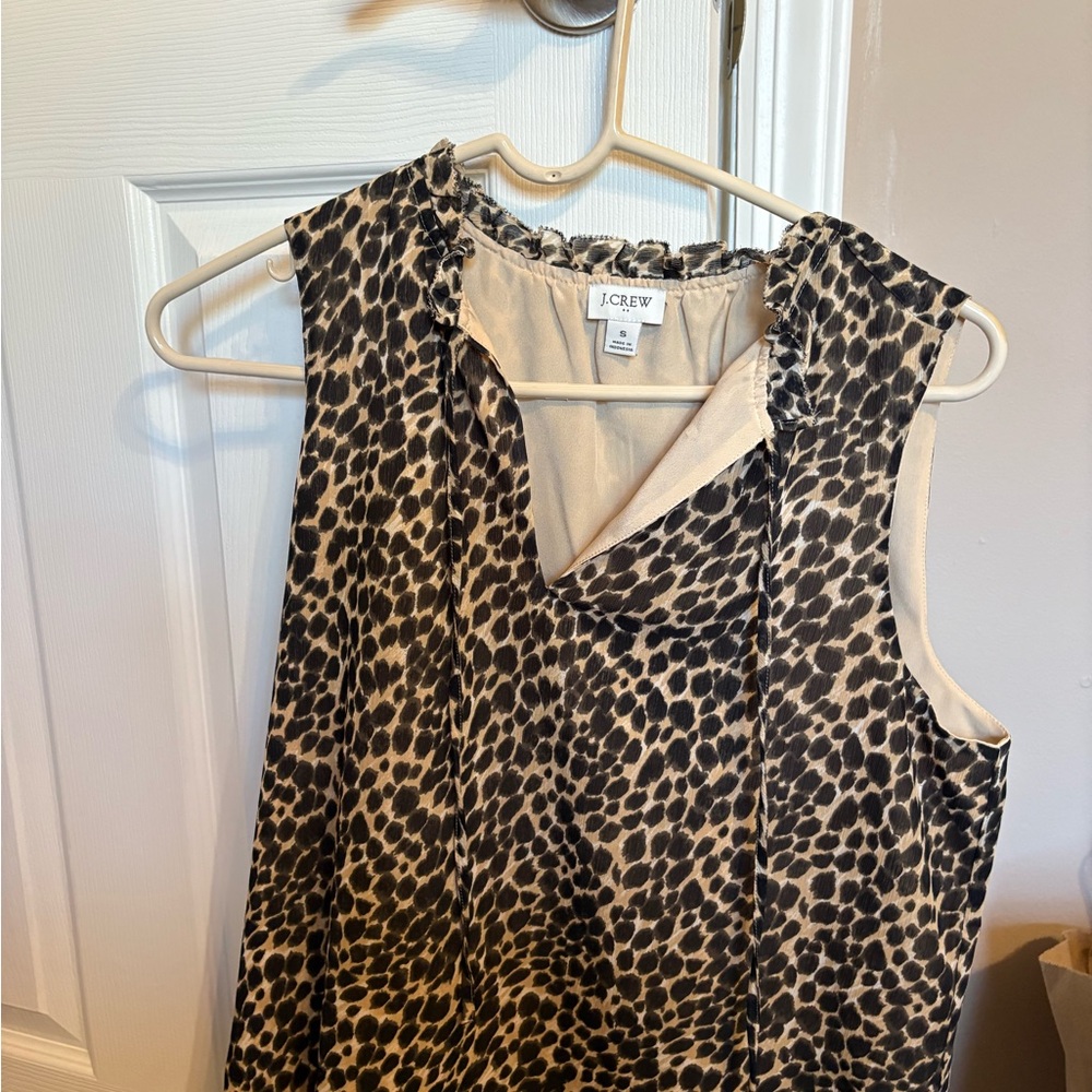 J.Crew Animal Print Sleeveless Top